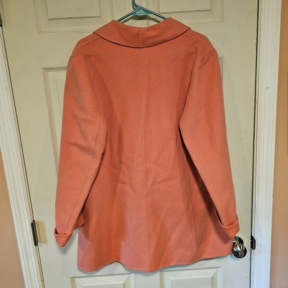 NWOT Talbots Wool Coral Oversized Fuzzy Blazor - Picture 6 of 6